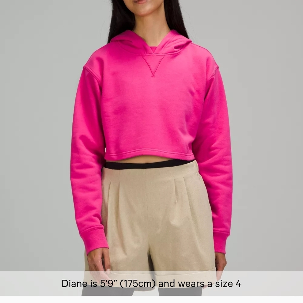 lululemon athletica Pink Cropped Hoodie